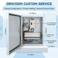 Boîtier de distribution d'énergie complet 220V 380V, armoire de commande d'éclairage de chantier étanche avec compteur