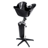 Meubles de salon de beauté modernes, lavabo en céramique noir pour salon de coiffure