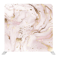 Toile de fond personnalisée en aluminium et textile 8x7,6 pieds, durable et écologique pour la photographie à 360° et les événements Step and Repeat