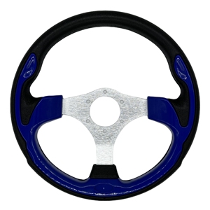 320mm/<span class=keywords><strong>12</strong></span>.5 인치 사용자 정의 색상 PU 블루 보트 스티어링 휠 골프 카트 스티어링 휠 - Product Image 1
