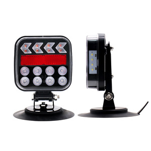 Kit de feux arrière LED sans fil pour <span class=keywords><strong>remorque</strong></span>, lampe portable rechargeable avec base magnétique, clignotant dynamique, feux stop et de recul - Product Image 5