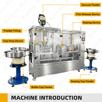 Automatische flesdop fruitpoeder vulmachine instant poeder dop vul- en verzegelmachine