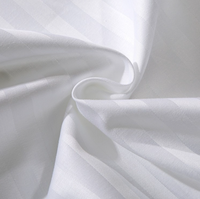 Fabricant de textiles de maison 300TC tissu de drap de lit en satin tissé à rayures 50% coton 50% polyester respirant 1CM/3CM style uni pour