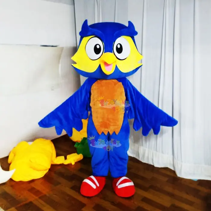 High quality blue owl Mascot Costume For Adult Fancy Dress Halloween Carnival Party Event