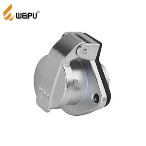 WEIPU IP67 5A 2pin 3pin 4pincircular connector 2-hole flange panel receptacle male female cable connector with cap