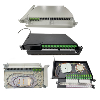Panel de Conexión de Fibra Óptica ODF de 12-144 Núcleos con Rotación Izquierda, Adaptadores SC/APC y Bandejas de Empalme, Montaje en Rack de 19 Pulgadas para Centros de Datos y FTTH