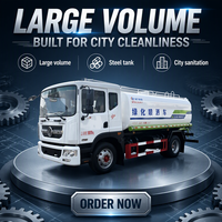 Camion arroseur diesel Euro 3 de 14,7 m avec réservoir en acier au carbone Q235, transmission automatique et canon à eau haute pression