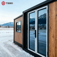 Maison conteneur solaire pliable de 20 pieds, panneaux solaires, solutions d'hébergement à faible coût pour chantiers de construction, maison conteneur de 20 pieds à vendre