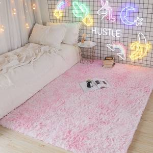 <span class=keywords><strong>Tapis</strong></span> moderne de style nordique rouge bordeaux, 10 mm <span class=keywords><strong>d</strong></span>'épaisseur, pelucheux, à poils longs, antidérapant, pour chambre à coucher, salon, fabriqué à la machine - Product Image 1