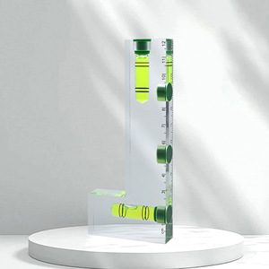Niveau à bulle en T entièrement transparent, précision 1 mm, magnétique, pour la plomberie et la menuiserie domestiques - Product Image 4
