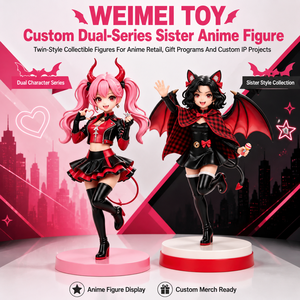 WEIMEI TOY Muñecas de Anime Personalizadas de PVC/TPR, Doble Sirena Demonio con Atuendo de Alas y Cuernos - Coleccionable Ecológico a Escala 1/60 - Product Image 3