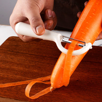 Moeiteloos Handheld Keukenschiller Roestvrijstalen P-Vorm Klein Schilmesje Met Plastic Handvat Voor Het Schillen Van Fruitgroenten