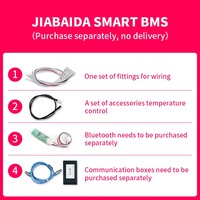 JiaBaiDa Smart BMS Lifepo4 3S 4S 120a pour batterie lithium 12V BMS RS485/Chauffage