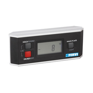Inclinomètre et goniomètre numérique FERVI LIVELLA avec aimant, matériau plastique, niveau - Product Image 1