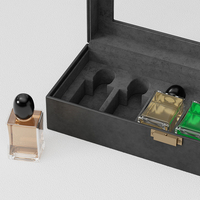 Boîte d'huile de parfum en bois noire arabe personnalisée de luxe Conceptions personnalisées de luxe pour boîte-cadeau de parfum Emballage et produits d'impression