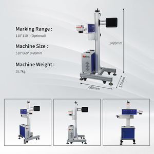 Ligne de production de 10.64 microns Machine de marquage Co2 laser volant Gravure laser Sacs en plastique Bouteilles Câble Fil PET Bouteille <span class=keywords><strong>Code</strong></span> à barres - Product Image 5
