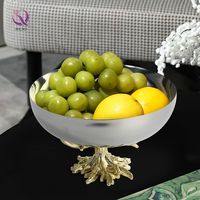Bol à fruits en métal de luxe créatif, plateau à collation, style nordique, bol à fruits en acier inoxydable pour le bureau, la décoration de la maison