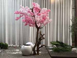 Albero di Ciliegio Artificiale Oh Arts Bonsai, Realizzato su Misura, Moderno ed Ecologico, Decorazione Rosa e Bianca per Casa e Matrimoni - Product Image 3