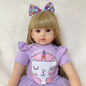 VENTE FLASH Poupée Bébé Jumeaux en Silicone Réaliste <span class=keywords><strong>Reborn</strong></span> 60cm pour Filles Cadeau Bébé <span class=keywords><strong>Reborn</strong></span> - Product Image 4