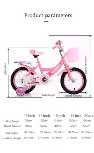 Nuova <span class=keywords><strong>Bicicletta</strong></span> per Bambini 2024, Bici da <span class=keywords><strong>Bambina</strong></span> 2-5-9 Anni Edizione Principessa con Rotelle Ausiliarie - Product Image 6