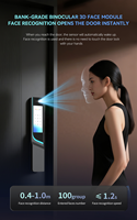 TYSH Tuya App WiFi Grote Voor- en Achterkant Scherm 3D Gezichtsherkenning Sleutelloze Slimme Sloten Vingerafdruk Digitale Sloten Cloud Opslag