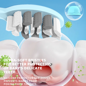 Brosse à dents électrique automatique intelligente pour bébé, rechargeable par USB, poils doux, pour enfants de 3 à 10 ans, fabriquée par Fupai Factory - Product Image 5