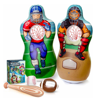 Jeu de lancer de cibles gonflables de football, cible double face de football et de baseball avec ballon, pour les fêtes et les activités sportives pour enfants et adolescents