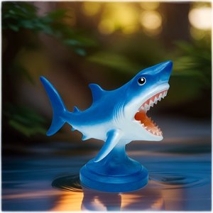 Great White Shark Night Light Desktop Decoration <b>USB</b> Plug In Animal Statue Modern Style Birthday Gift - Product Image 5
