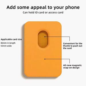 Funda de Teléfono de Cuero PU con Logotipo Personalizado, Tarjetero Magnético para la Parte Trasera del Teléfono, Porta Tarjetas de Crédito para iPhone 17 16 15 <span class=keywords><strong>Pro</strong></span> <span class=keywords><strong>Max</strong></span> - Product Image 3