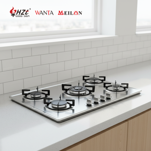 Plaques de cuisson à gaz pour la cuisine domestique, vente directe d'usine, MOQ 100, avec 5 brûleurs Sabaf chinois - Product Image 1