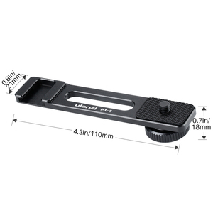 Ulanzi PT-5 Vlogging Microphone <span class=keywords><strong>Montage</strong></span> Stand Extension Bar Plaque avec Froid Chaussures 1/4 ''-20 Trépied Trou pour Sony A6400 Vidéo <span class=keywords><strong>Vlog</strong></span> - Product Image 6