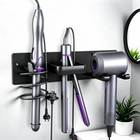 Support mural en aluminium pour sèche-cheveux, organisateur de salle de bain, pour fers à boucler, lisseurs et fers plats – Vente en gros