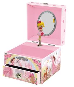 Joyero musical Jakos Princess <span class=keywords><strong>para</strong></span> niñas pequeñas con música y muñeca princesa giratoria - Almacenamiento <span class=keywords><strong>para</strong></span> aretes, anillos, etc. - Product Image 1