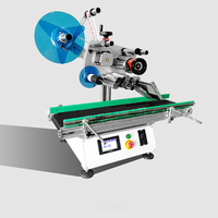Machine de dépose d'autocollants automatique, avec étiquettes plates et en carton, petit format, pour emballage