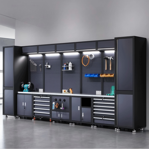ओएम मॉड्यूलर स्टील गेराज वर्कस्टेशन कैबिनेट 7 दराज के साथ भारी-शुल्क ऑटो-मरम्मत कार्यशाला डबल-डोर संयोजन भंडारण - Product Image 1