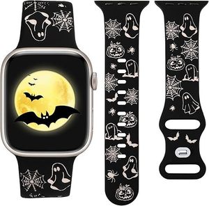 Win-Win Halloween Ghost Vlinder Gesp Siliconen Band Voor Apple Watch Ultra <span class=keywords><strong>2</strong></span> 49Mm Voor Iwatch Serie 10 9 42Mm 46Mm 41Mm 45Mm - Product Image 2