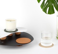 Sous-verres en cuir PU personnalisés avec logo, couleur au choix, 9*9*0.3cm, imperméables, motif circulaire, impression typographique, pour usage promotionnel