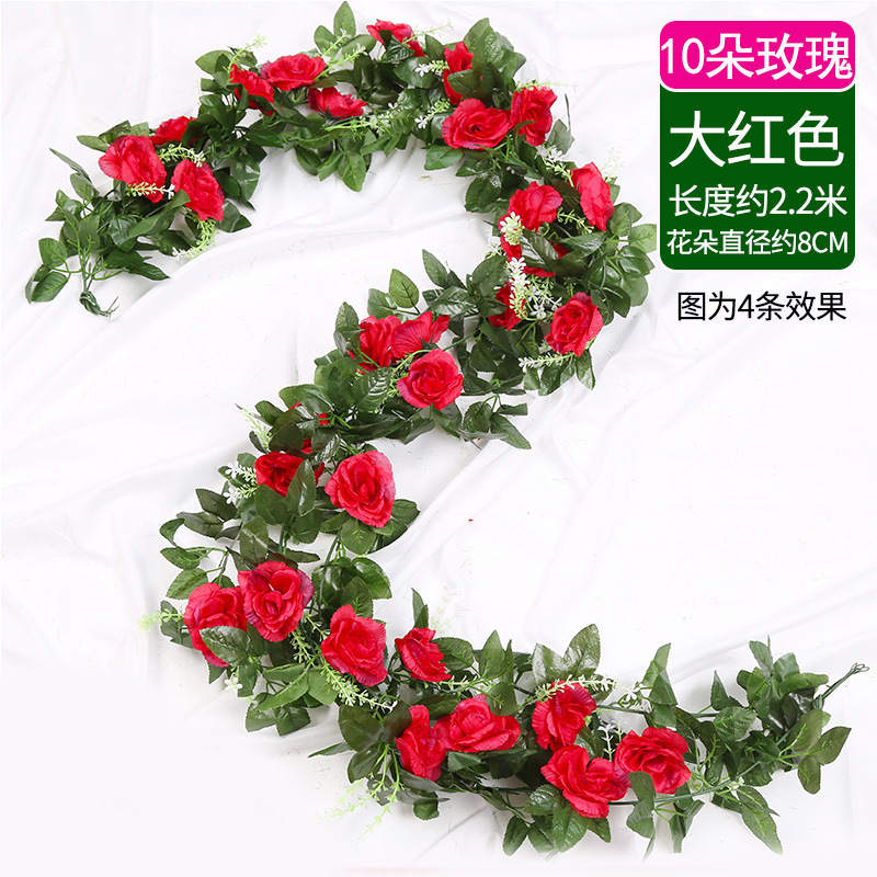10 roses rouges (1 bande)