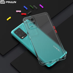 <span class=keywords><strong>Custodia</strong></span> di Alta Qualità Nuovissima in TPU Trasparente con Pulsanti di Diversi Colori per <span class=keywords><strong>OPPO</strong></span> A54 Cover Posteriore - Product Image 1