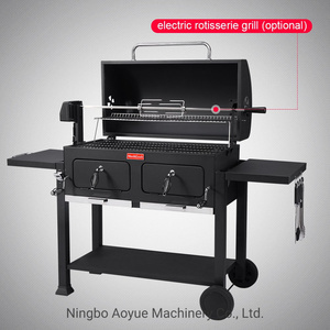 Parrilla de barbacoa de carbón para ahumador multifunción grande para exteriores con rejilla de <span class=keywords><strong>hierro</strong></span> <span class=keywords><strong>fundido</strong></span> de primera calidad con <span class=keywords><strong>asador</strong></span> - Product Image 5