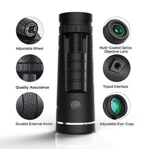 Telescopio Monocular portátil BAK4, Monocular de mano 40x60, pantalla de fotografía con trípode, Clip para teléfono - Product Image 4