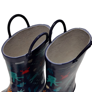 Vente en gros Bottes <span class=keywords><strong>de</strong></span> <span class=keywords><strong>pluie</strong></span> unisexes en caoutchouc à imprimé marine pour enfants Bottes <span class=keywords><strong>de</strong></span> <span class=keywords><strong>pluie</strong></span> à poignée marine pour enfants - Product Image 4