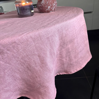 Nappe carrée en lin, faite à la main, écologique, durable, lavable, taille personnalisée, effet délavé, style européen moderne, pour décoration de mariage