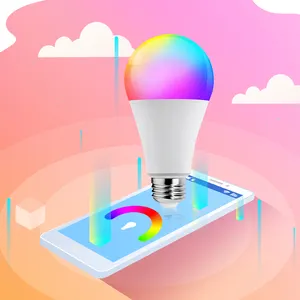 Kontrol De Telefono Movil De Voz İşlevli 16 Millones De Colores Luz De Dia Colorida düzenlenebilir Led WIFI Bombilla Inteligente