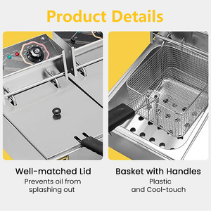 Friggitrice profonda di alta qualità da banco friggitrice elettrica con profondo visibile Barket friggitrice commerciale per la vendita - Product Image 4