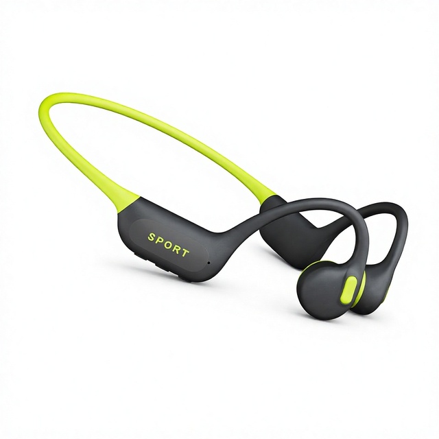 Bone Conduction Sports for Headphones Open Ear Ear Hook Wireless IPX8 Waterproof LED Battery for Running Swimming