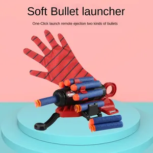 Kinder Armband Spider Launcher Soft Bullet Saugnapf Spritzpistole Handgelenk Spielzeug
