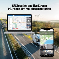 Système de surveillance pour tracteur routier, caméra 360° pour voiture, sécurité arrière, moniteur tactile 10,1 pouces, kit enregistreur vidéo, détection d'angle mort