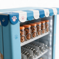 Distributeur automatique de friandises pour animaux de compagnie Yunyin, refroidissement par compresseur, équipement de libre-service sans personnel, capacité 270-648, pour parcs et animaleries