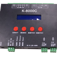 Contrôleur de pixels LED K-8000C Original ws2812 K8000C SPI 1024 Pixels Programmable DMX512 ws2811 Carte SD Contrôleur de pixels LED